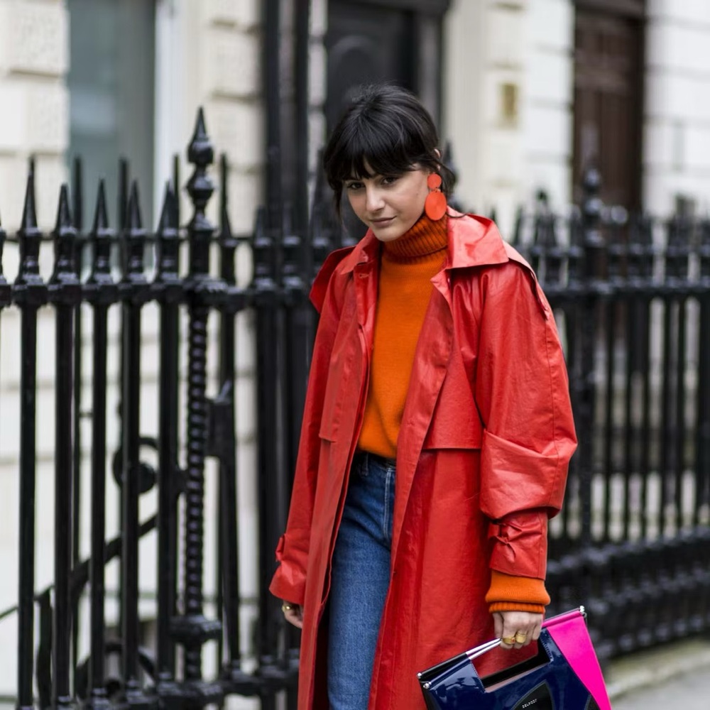 J. Crew Rain-or-shine trench in Red Patent - Picture 4 of 12